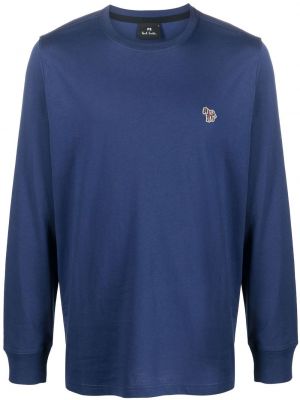 Bomull brodert sweatshirt Ps Paul Smith blå