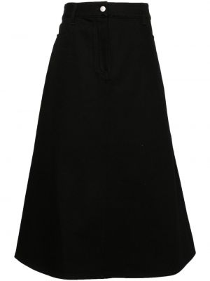 Pamučna midi suknja Studio Nicholson crna