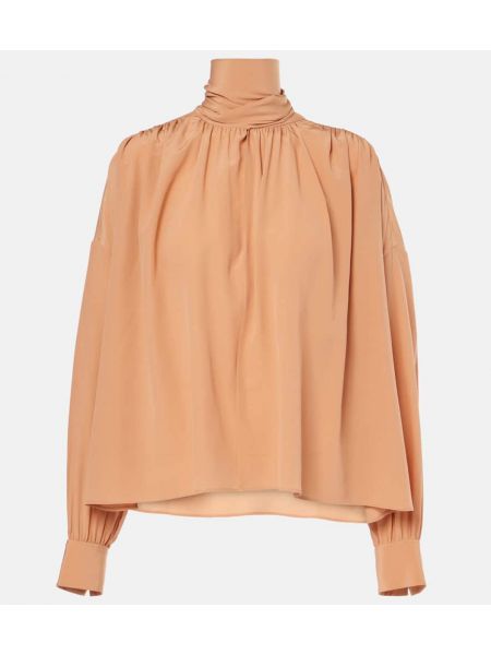 Blus i siden Chloe beige