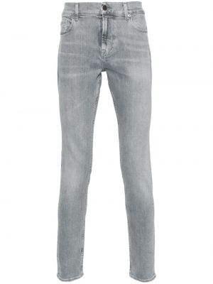 Skinny fit traperice 7 For All Mankind siva