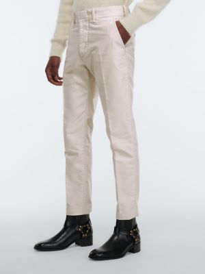 Pantalon chino en coton Tom Ford gris