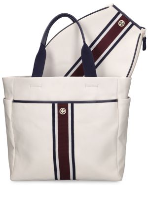 Τσάντα shopper Tory Sport λευκό