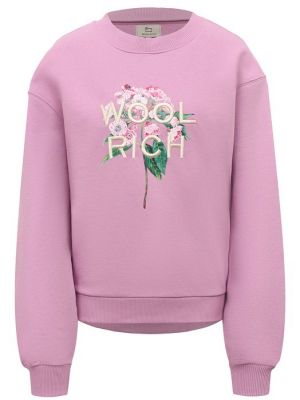 Хлопковый свитшот Woolrich розовый