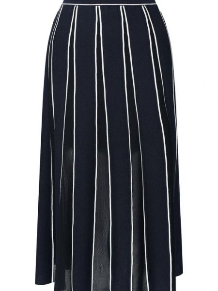 Кашемировая шелковая юбка Loro Piana синяя