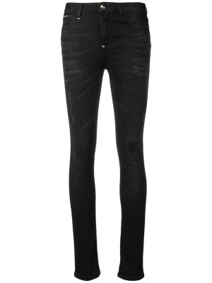 Zerrissene skinny jeans Philipp Plein schwarz