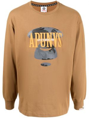 Trykt t-skjorte Aape By *a Bathing Ape® brun