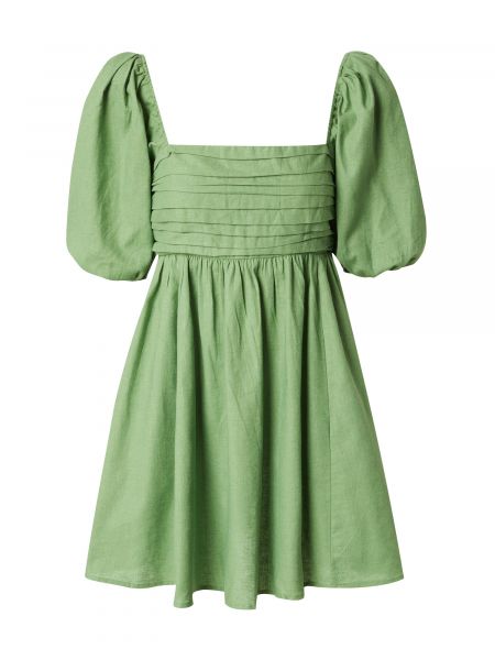 Klasické šaty s elastickým pásom Abercrombie & Fitch zelená
