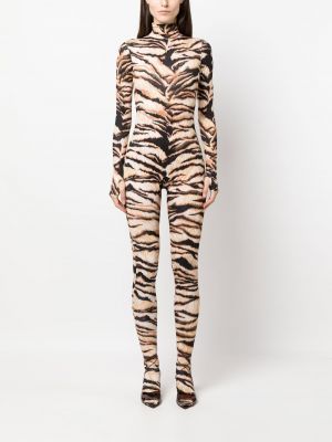 Overall mit print mit zebra-muster Roberto Cavalli braun
