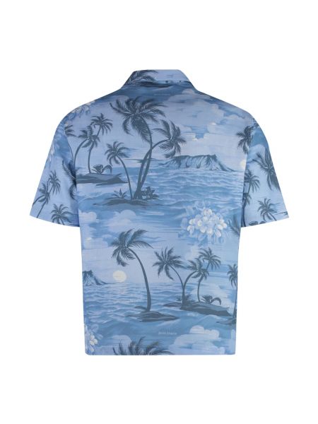 Koszula z krótkim rękawem Palm Angels niebieska
