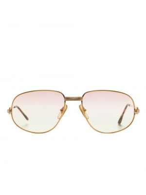 Слънчеви очила с градиентным принтом Cartier златисто