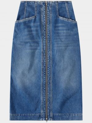 Obnosená džínsová sukňa Closed modrá