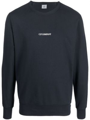 Trykt bomull sweatshirt C.p. Company blå