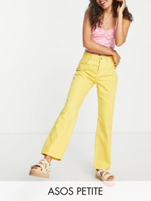 Желтые прямые джинсы Asos