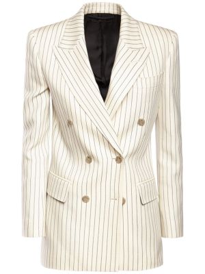 Svilena volnena jakna s črtami Tom Ford