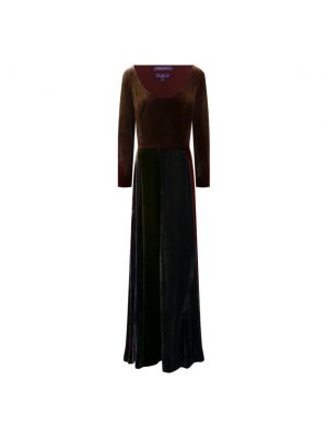 Платье из вискозы и шелка Ralph Lauren - Коричневый