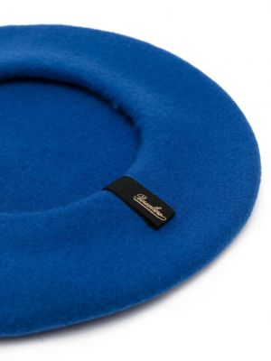 Pletený vlněný baret Borsalino modrý