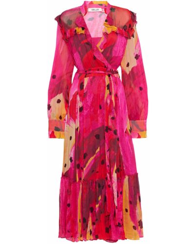 Šaty ke kolenům Diane Von Furstenberg, růžová