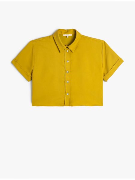 Košile s knoflíky s krátkými rukávy z modalu Koton