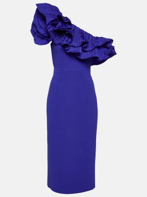 Μίντι φόρεμα με βολάν Rebecca Vallance μπλε