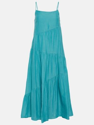 Aksamitna sukienka długa Velvet niebieska