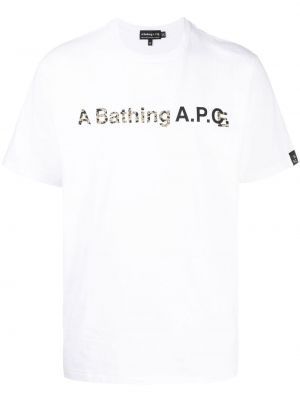 T-shirt con stampa A Bathing Ape® bianco