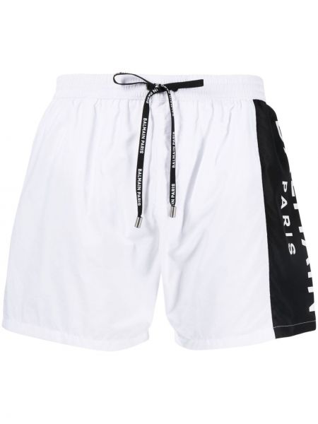 Trykt shorts Balmain hvit