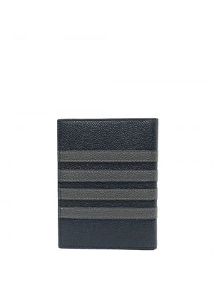 Kožená peněženka Thom Browne modrá