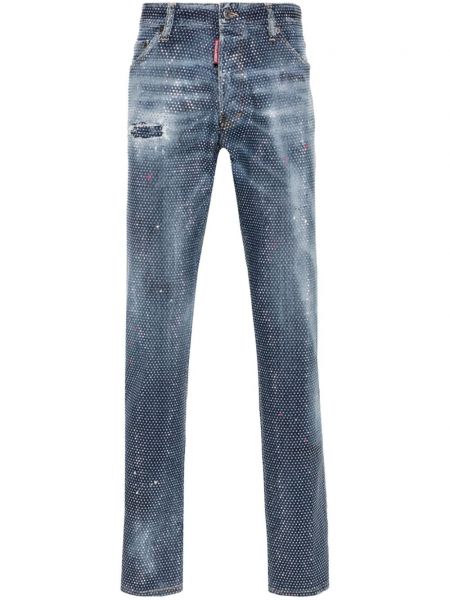 Slim fit skinny jeans mit spikes Dsquared2