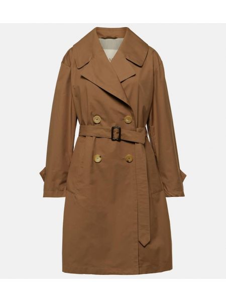 Béžový bavlněný krátký kabát Max Mara