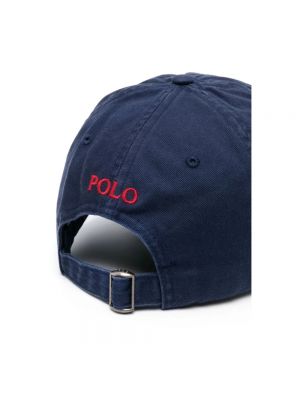 Sombrero de algodón Polo Ralph Lauren azul
