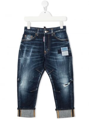 Stretch jeans for jenter Dsquared2 Kids blå