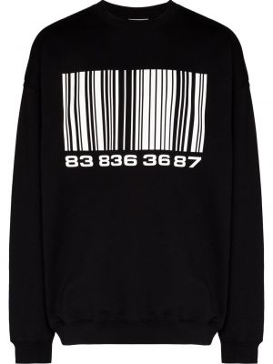 Trykt sweatshirt Vetements svart