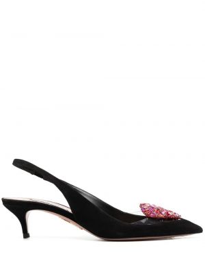 Slingback pumpar med remmar Aquazzura svart