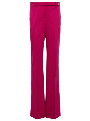 Вовняні широкі брюки Versace, рожеві