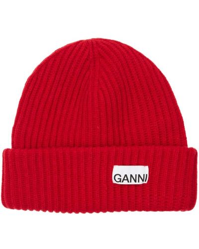 Cappello a cuffia Ganni, rosso