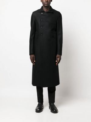 Vlněný kabát Sapio černý