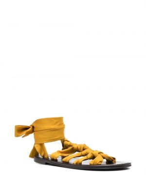 Sandały bez obcasa Saint Laurent żółte