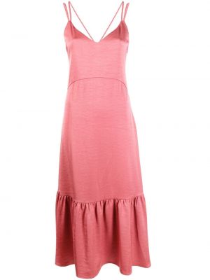 Плетена миди рокля Claudie Pierlot розово