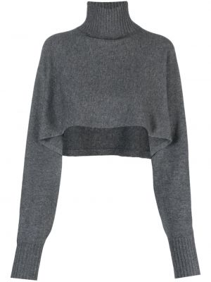 Vlnený sveter Sportmax sivá