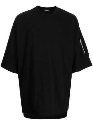 Camiseta con cremallera con bolsillos Undercover negro