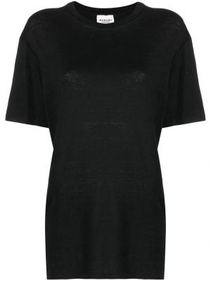 T-shirt con scollo tondo Marant étoile nero
