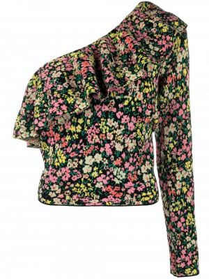 Trykt floral krage bluse Philosophy Di Lorenzo Serafini svart