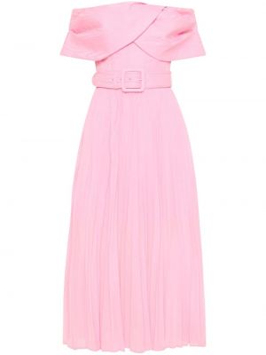 Rochie midi plisată Rebecca Vallance roz