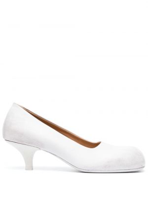 Кожени полуотворени обувки Marsell бяло