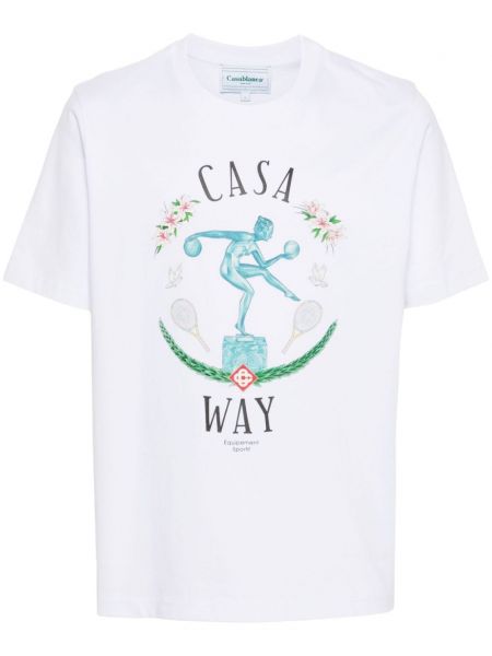 Raštuotas marškinėliai Casablanca balta