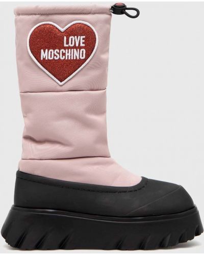 Ботуши Love Moschino розово