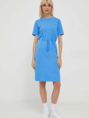 Sukienka mini bawełniana Tommy Hilfiger niebieska