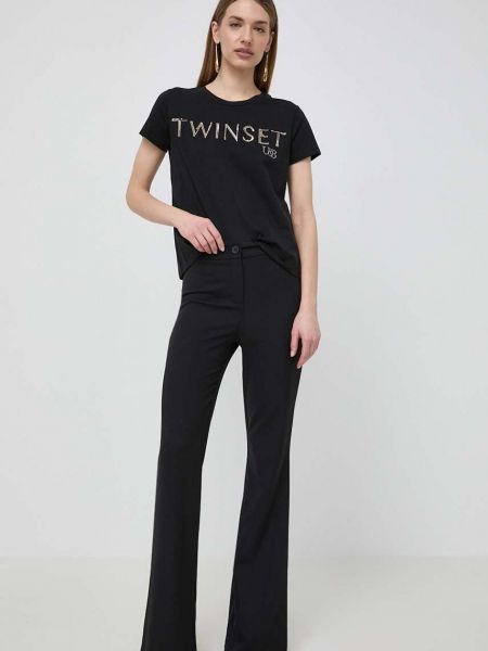 Pamučna majica Twinset crna