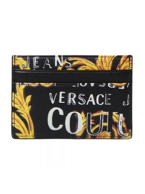 Portfel z nadrukiem Versace czarny
