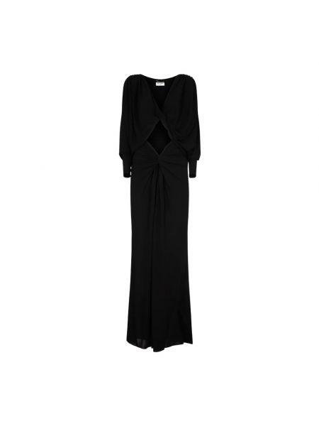 Sukienka z rozcięciem Saint Laurent czarna